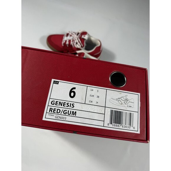 Axion Genesis Shoes Mens Size 6 Red Gum Suede Low Top Skate Sneakers Athletic main image 8